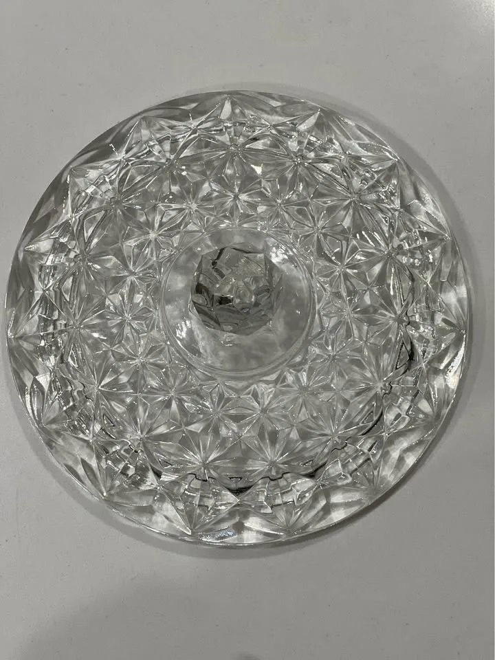 Vintage Depression Glass Candy Dish (chip on lid) image indicator(4)