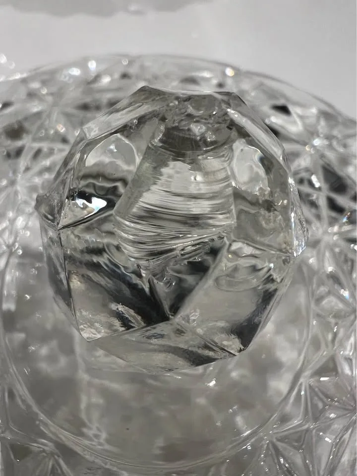 Vintage Depression Glass Candy Dish (chip on lid) image indicator(7)