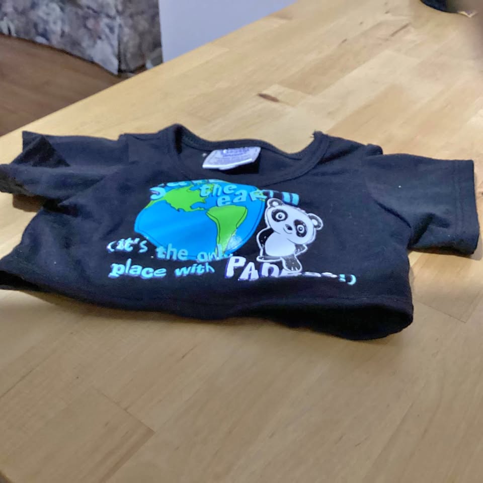 Build A Bear panda shirt