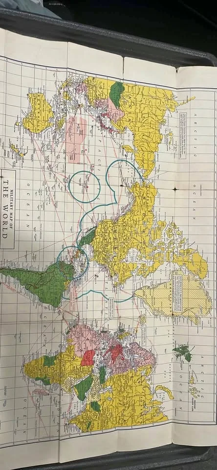 Military Map of the World - Earl 1940’s thumbnail