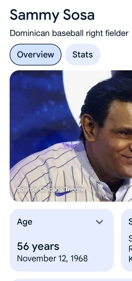 Sammy Sosa Rookie Birthday Error Card - photo 4