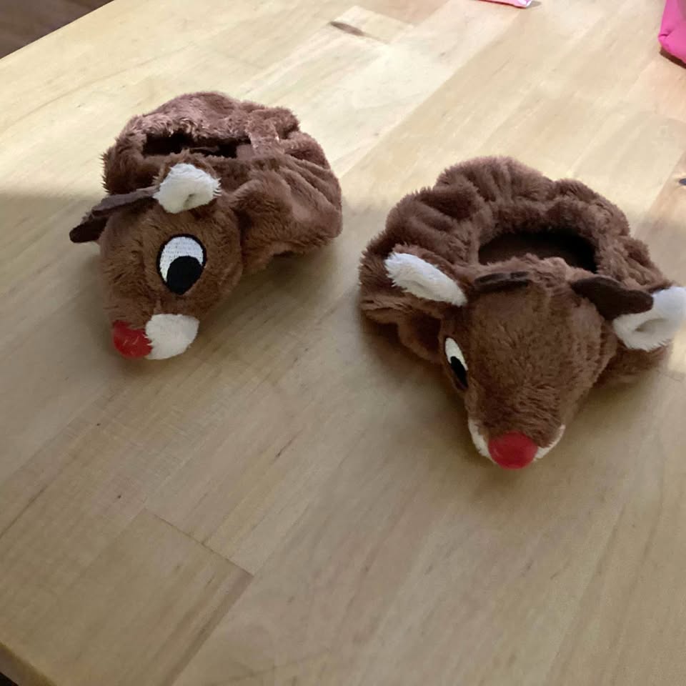 Build A Bear Rudolph slippers