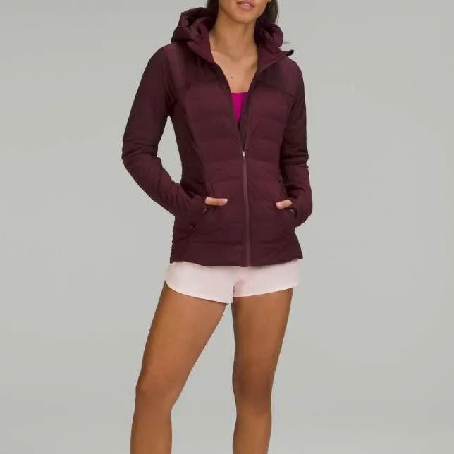 NWT Lululemon Down for it All Jacket - Size 4, Cassis image indicator(3)