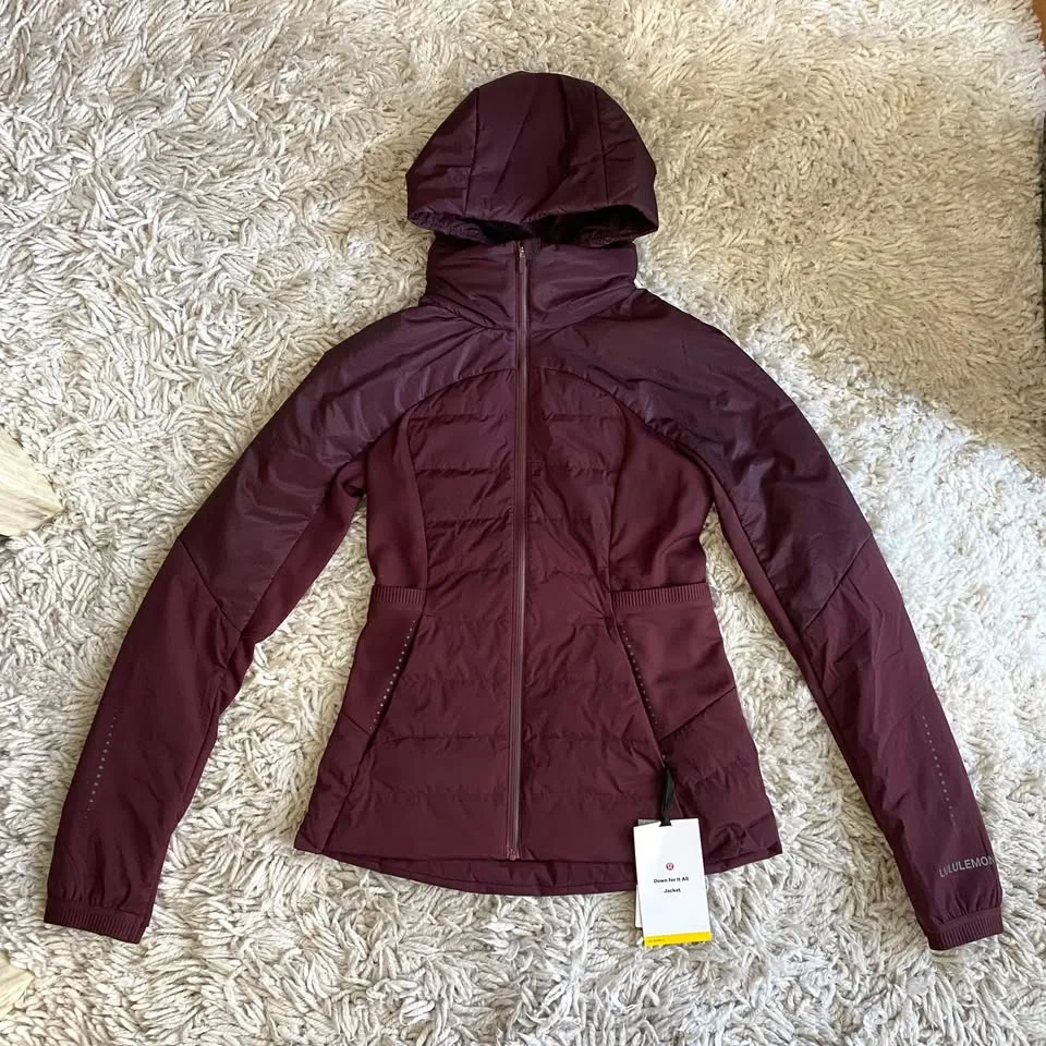 NWT Lululemon Down for it All Jacket - Size 4, Cassis image indicator(5)