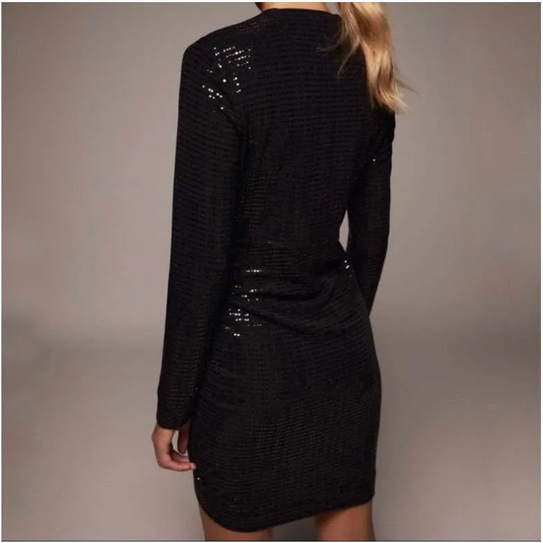Zara Sparkly Black Dress Size XS image indicator(8)