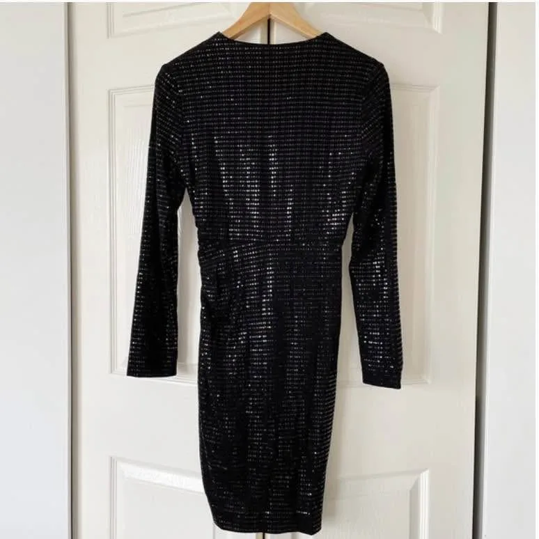 Zara Sparkly Black Dress Size XS image indicator(9)