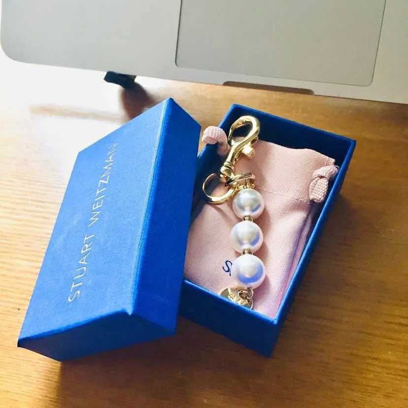 Stuart Weitzman Keychain/Pearl Charm thumbnail