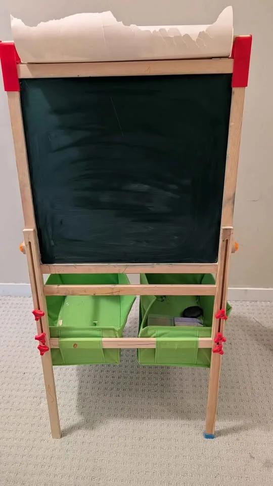 Adjustable Art Easel, Double-Sided, Whiteboard & Chalkboard image indicator(2)