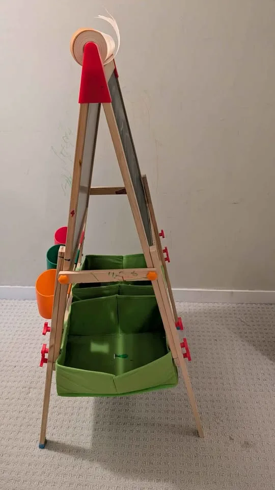 Adjustable Art Easel, Double-Sided, Whiteboard & Chalkboard image indicator(3)