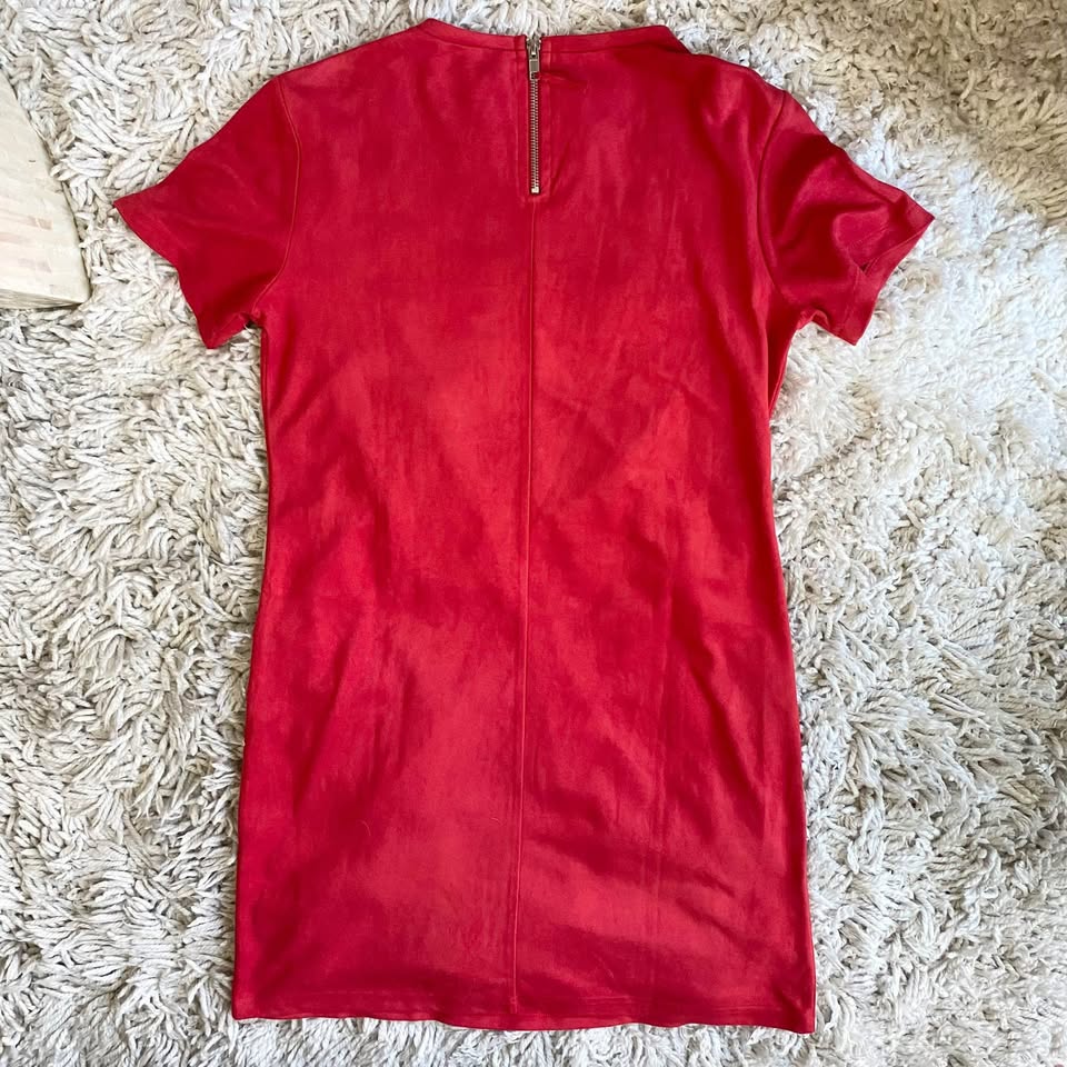 Zara Short Sleeve Red Dress - Size M - photo 3