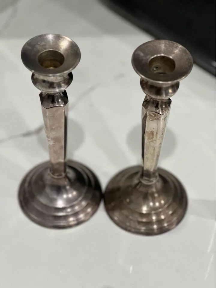 Restoration Hardware Candlestick Holders 8” Tall image indicator(3)
