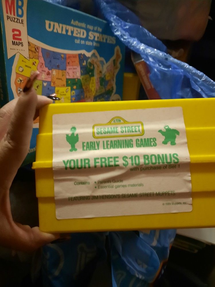 1989 Vintage Sesame Learning Games - photo 3