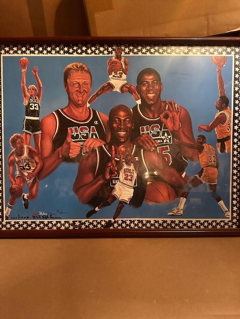 1993 Michael Jordan Signed Robert Simon Print
