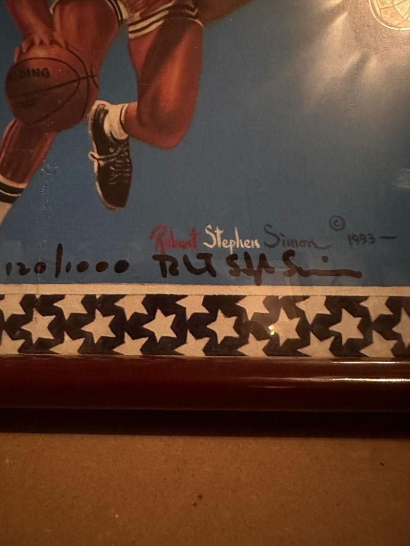 1993 Michael Jordan Signed Robert Simon Print - photo 2