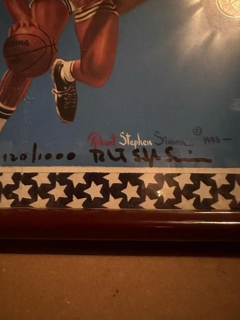 1993 Michael Jordan Signed Robert Simon Print image indicator(2)