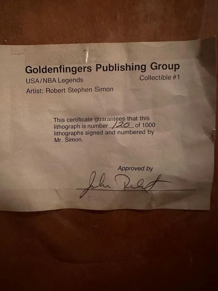 1993 Michael Jordan Signed Robert Simon Print image indicator(3)