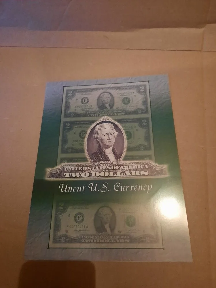 Set Of Uncut $2 Bills image indicator(2)