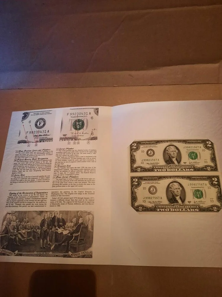 Set Of Uncut $2 Bills image indicator(3)