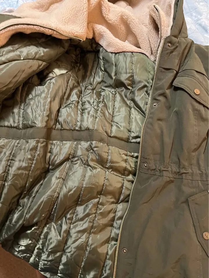 Koolaburra Olive Green Parka with Faux Fur Hood image indicator(2)