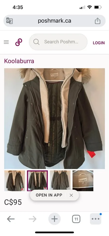 Koolaburra Olive Green Parka with Faux Fur Hood image indicator(8)