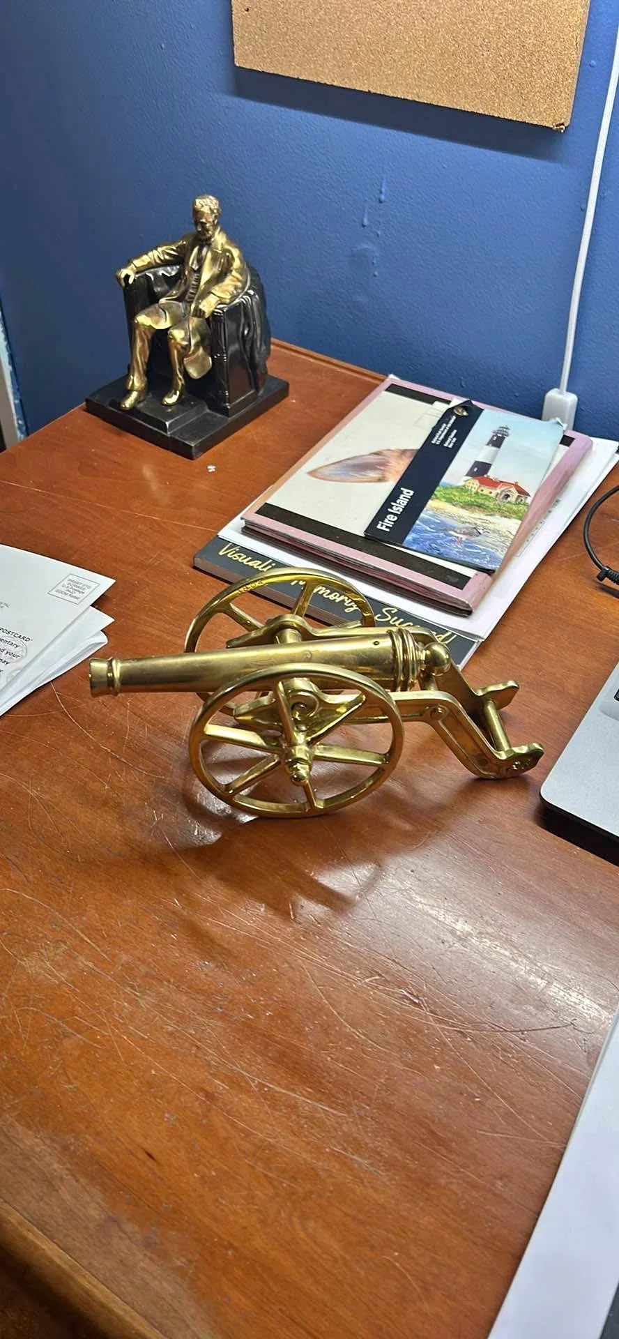 Restored polished brass cannon thumbnail