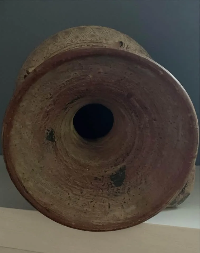 Vintage Mediterranean Large Terracotta Amphora Vase image indicator(3)