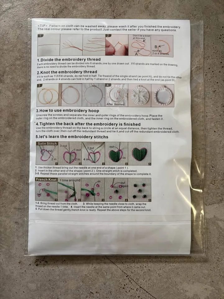 Embroidery DIY art kit ￼ image indicator(3)