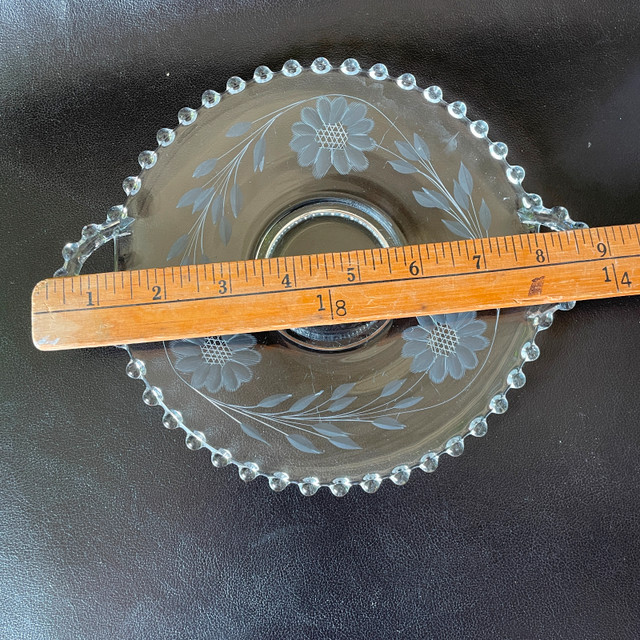 Vintage Imperial Candlewick Serving Plate w/ Etching - photo 5