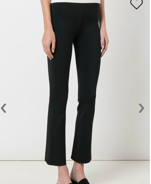 Helmut Lang Black Scuba Cropped Flare Pant-Large