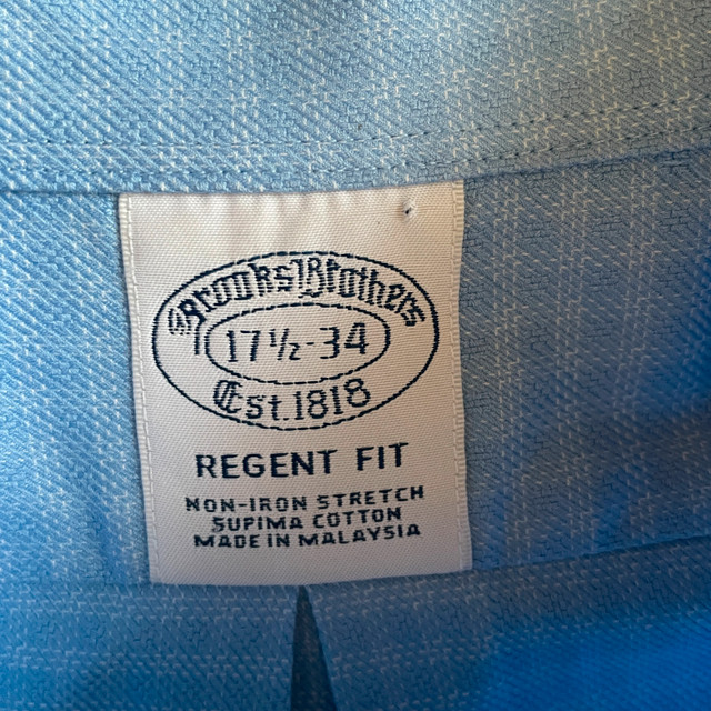 Brooks Brothers Regent Cotton Shirt-Blue/white-17.5 (XL) - photo 2