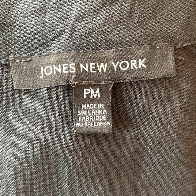 Jones New York Black 100% Linen T-shirt Top - Small - photo 4