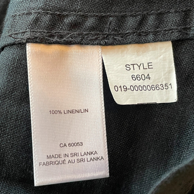 Jones New York Black 100% Linen T-shirt Top - Small - photo 5
