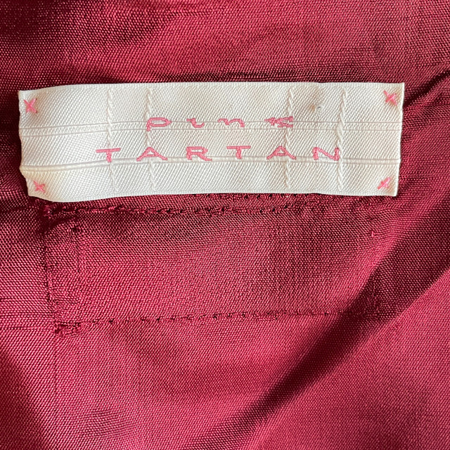Pink Tartan Burgundy Pink Animal Print Silk Mini Dress-Small - photo 2
