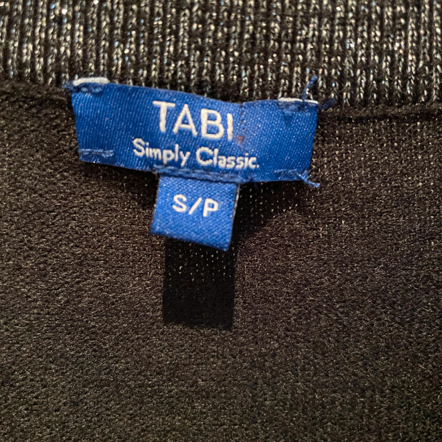 Gorgeous Black Tabi Cardigan w/ silver trim-Size Small - photo 2