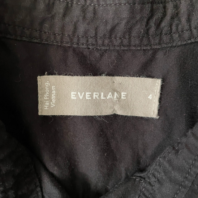 Everlane Woman's Black 100% Cotton Shirt/Blouse-Size 4 - photo 2