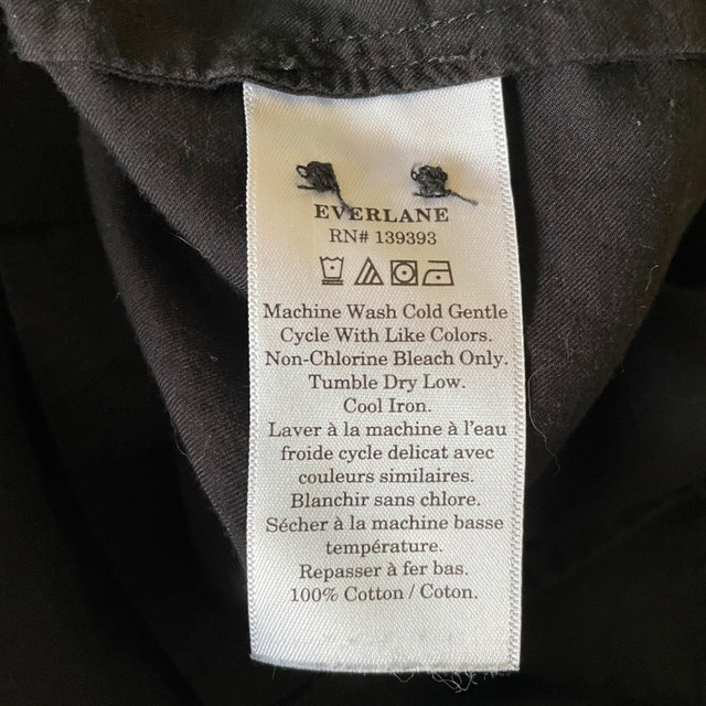 Everlane Woman's Black 100% Cotton Shirt/Blouse-Size 4 - photo 4