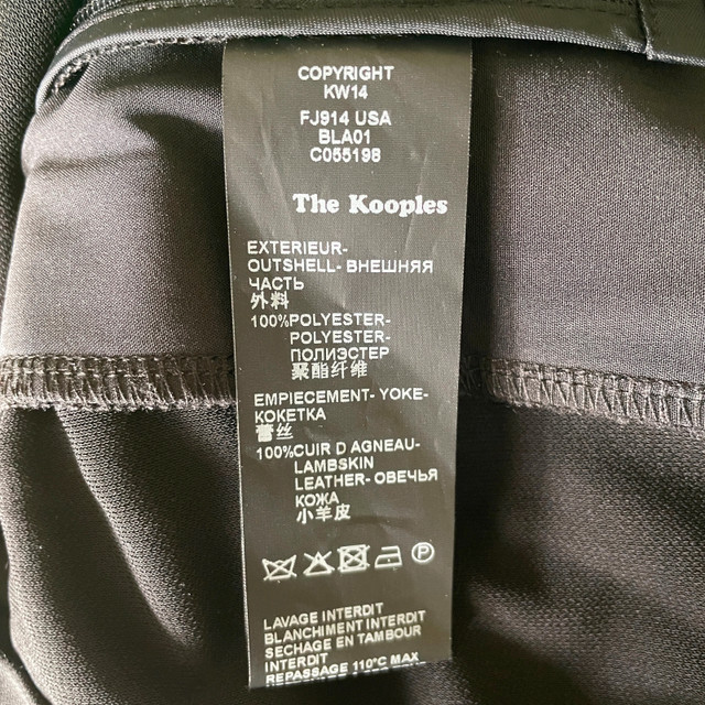 The Kooples black Soft Lamb leather panel mini skirt-Size Large - photo 4