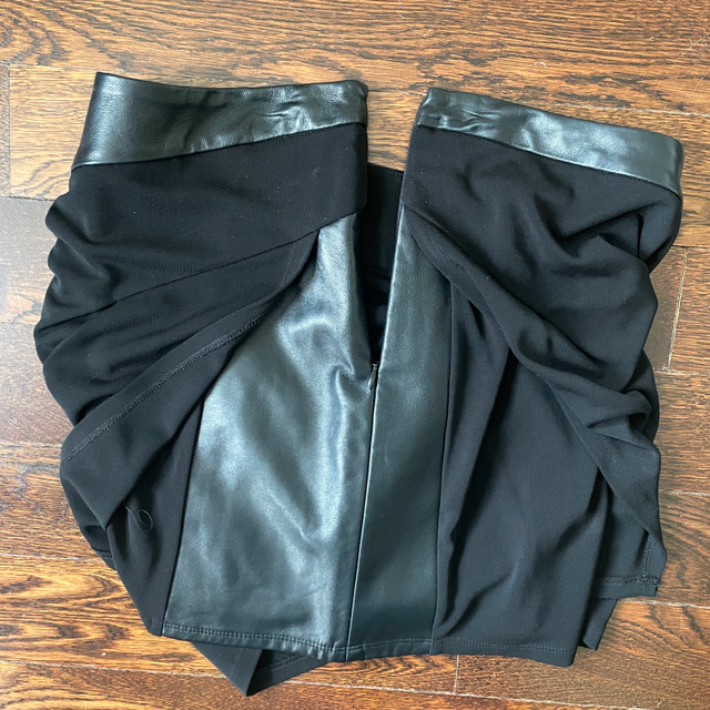 The Kooples black Soft Lamb leather panel mini skirt-Size Large - photo 5