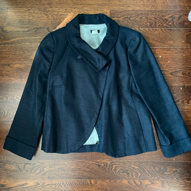 J.Crew Navy Blazer Linen/Cotton - Size 6