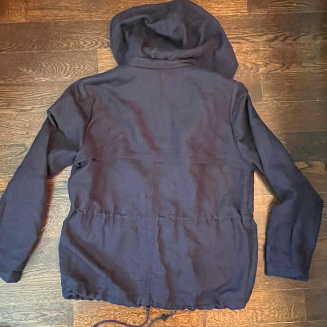 VINCE Woman's Navy Utility Military Hood Jacket-Small - photo 5