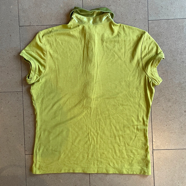 Hillard & Hanson Stunning Lime Green Tshirt with Satin-Small - photo 3
