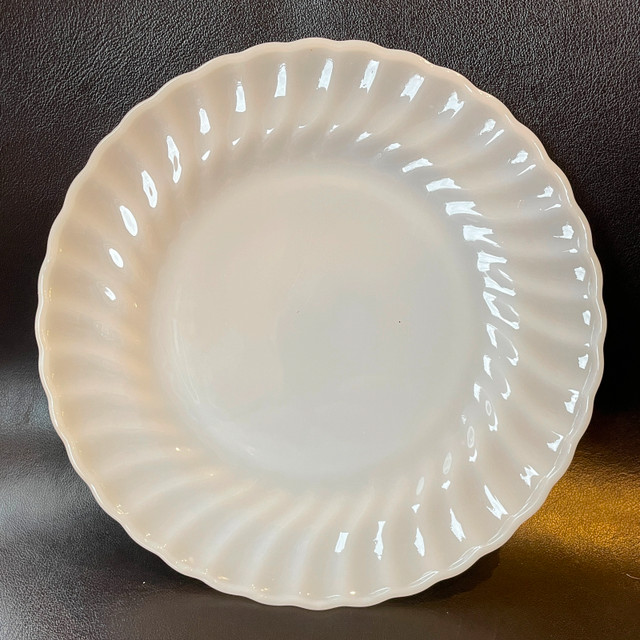 Vintage Fire King milk glass plate/platter - 10"