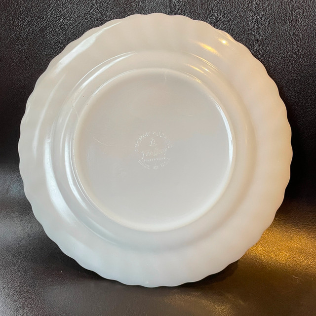 Vintage Fire King milk glass plate/platter - 10" - photo 2