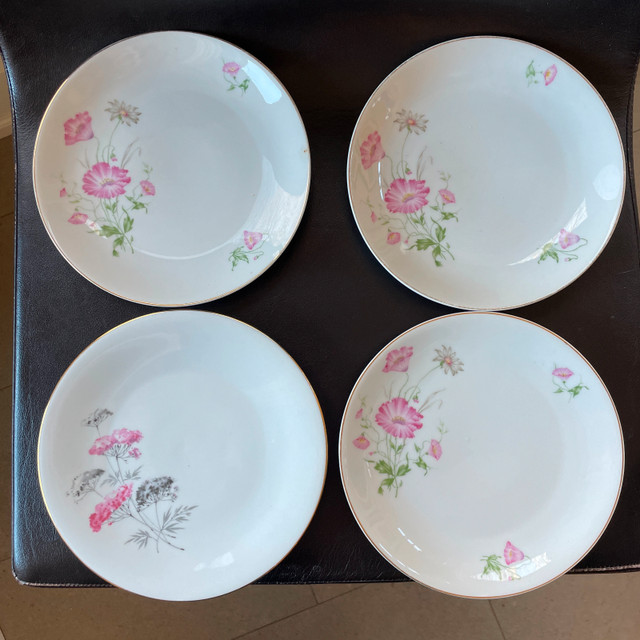 4 Vintage Porcelain Fine China Salad/Dessert Plate-Germany-7-3/4