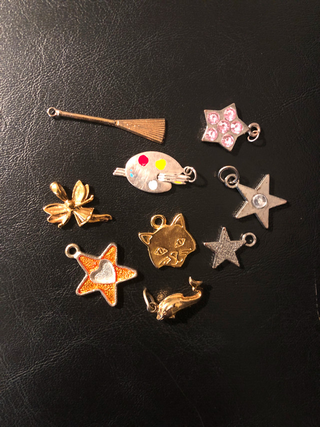 Lot of 9 assorted bracelet/necklace charms/pendants - Cute