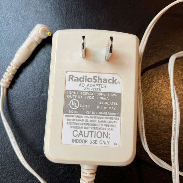 RadioShack 273-1756 Power Adapter 3.0V 700mA - photo 2