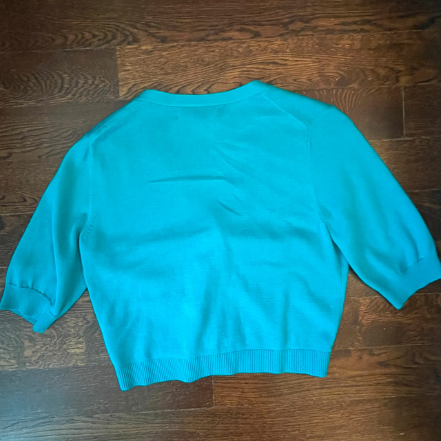 Michael Kors Milos Blue Crop Sweater - Small - photo 2