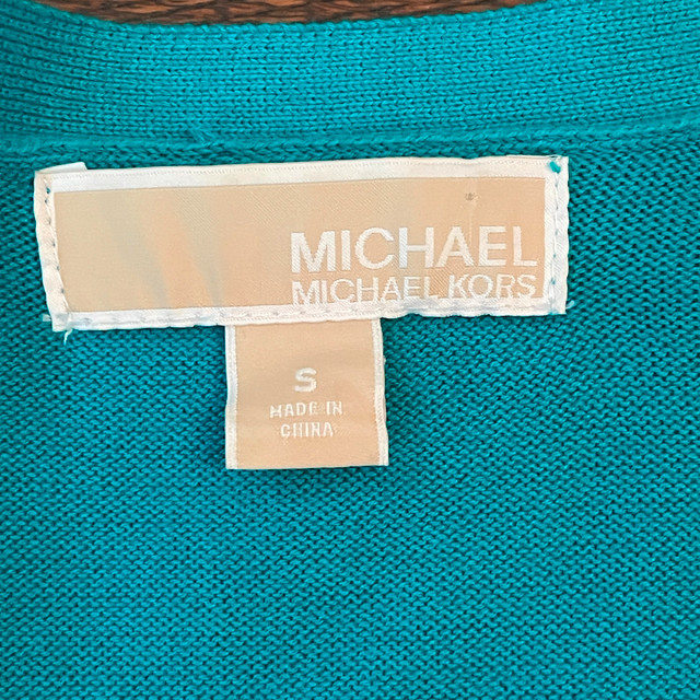 Michael Kors Milos Blue Crop Sweater - Small - photo 3