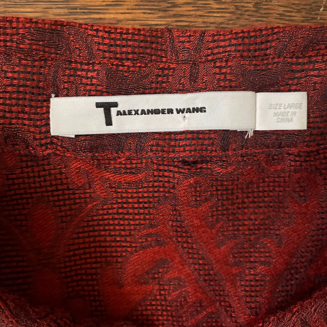 T Alexander Wang Woman's Burgundy Red Blouse Shirt-Large - photo 2