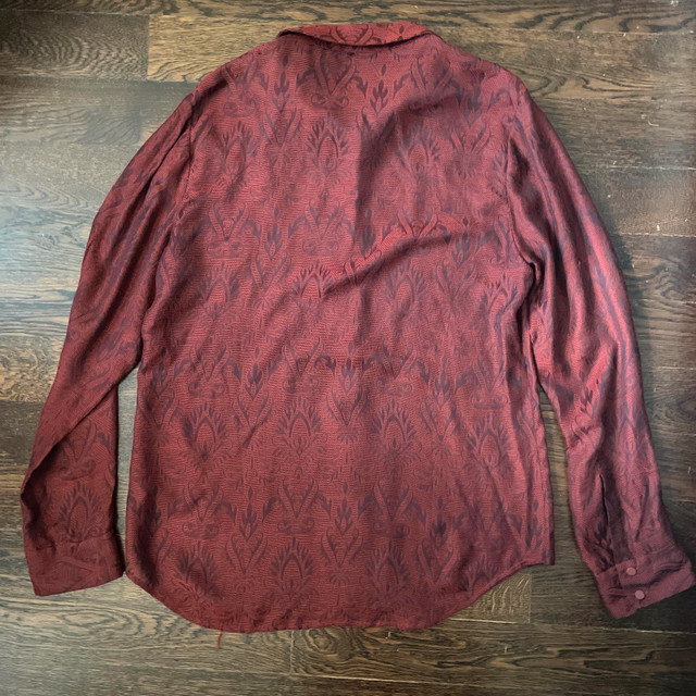 T Alexander Wang Woman's Burgundy Red Blouse Shirt-Large - photo 5